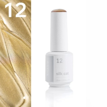 Esmalte permanente Silk Cat 12 Easy, Verde oliva, 7,5 ml