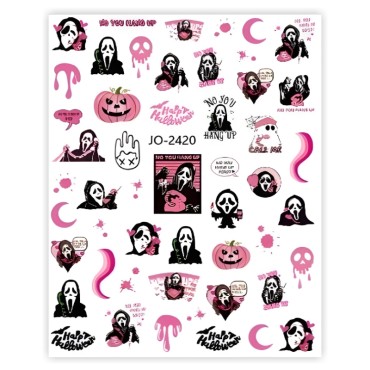 Pegatina adhesiva JO-2420, Haloween, multicolor