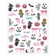 Pegatina adhesiva JO-2421, Haloween, multicolor