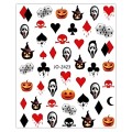 Pegatina adhesiva JO-2423, Haloween, multicolor