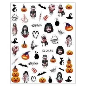 Pegatina adhesiva JO-2424, Haloween, multicolor