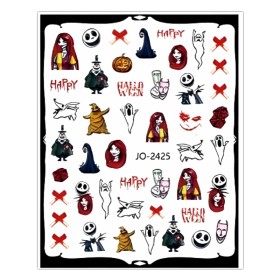 Pegatina adhesiva JO-2425, Haloween, multicolor