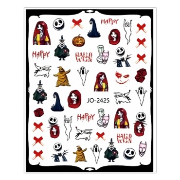Pegatina adhesiva JO-2425, Haloween, multicolor
