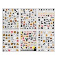 Kit de pegatinas adhesivas Halloween, multicolor, 6 uds