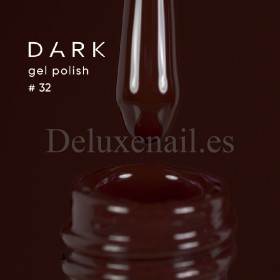 Gel Polish 032 DARK, esmalte semipermanente marrón chocolate, 6 ml