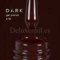 Gel Polish 032 DARK, esmalte semipermanente marrón chocolate, 6 ml