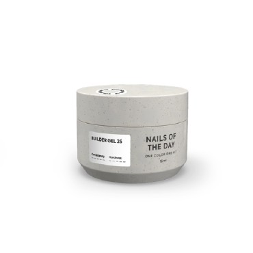 Builder Gel 25 NAILSOFTHEDAY, gel constructor blanco lechoso, 15 ml