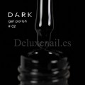 Gel Polish 002 DARK, esmalte semipermanente negro, 6 ml