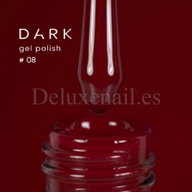 Gel Polish 008 DARK, esmalte semipermanente rojo oscuro, 6 ml