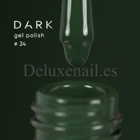 Gel Polish 034 DARK, esmalte semipermanente verde botella oscuro, 6 ml