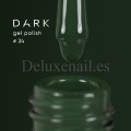 Gel Polish 034 DARK, esmalte semipermanente verde botella oscuro, 6 ml