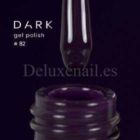 Gel Polish 082 DARK, esmalte semipermanente berenjena muy oscuro, 6 ml