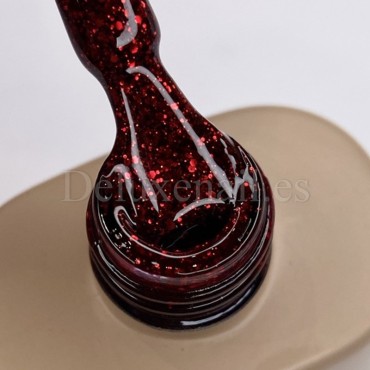 Esmalte Permanente Dark 111, Granate con purpurina roja, 6 ml