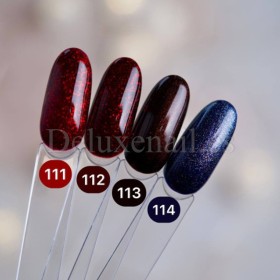 Esmalte Permanente Dark 111, Granate con purpurina roja, 6 ml