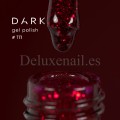 Esmalte Permanente Dark 111, Granate con purpurina roja, 6 ml