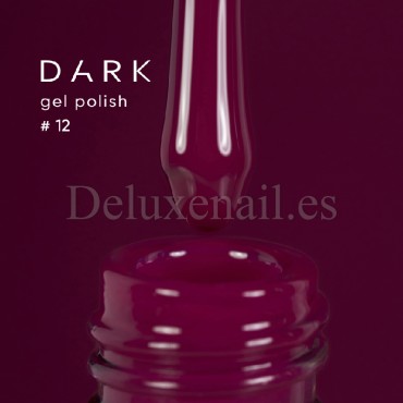 Gel Polish 012 DARK, esmalte semipermanente borgoña violáceo, 6 ml