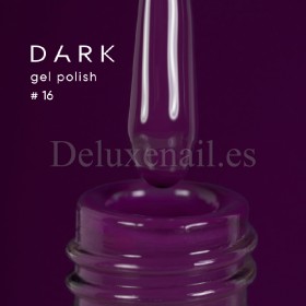 Gel Polish 016 DARK, esmalte semipermanente berenjena oscuro, 6 ml