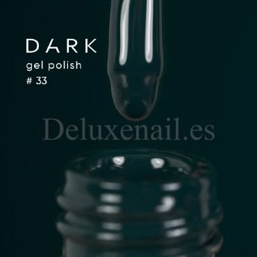 Gel Polish 033 DARK, esmalte semipermanente verde petróleo oscuro, 6 ml