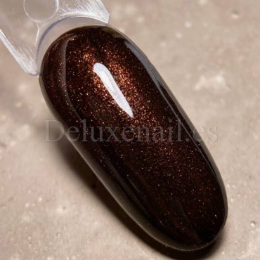 Gel Polish 113 DARK, esmalte semipermanente marrón con microbrillo, 6 ml