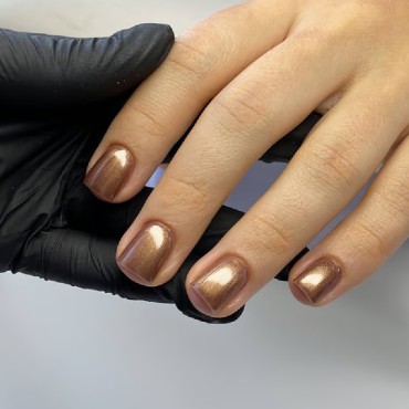 Esmalte Permanente Dark 156, Beige oscuro con micro brillo, 6 ml