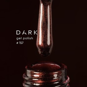 Esmalte Permanente Dark 157, Marrón oscuro con micro brillo, 6 ml