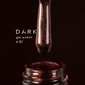 Gel Polish 157 DARK, esmalte semipermanente marrón oscuro con micro brillo, 6 ml
