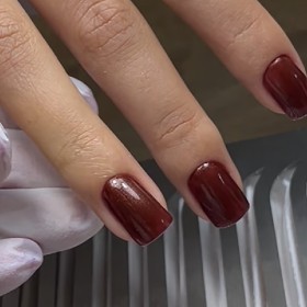 Gel Polish 158 DARK, esmalte semipermanente marrón con micro brillo, 6 ml