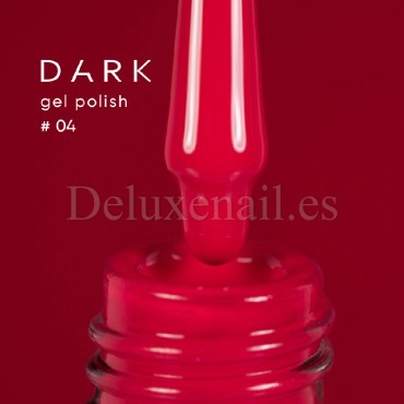 Gel Polish 004 DARK, esmalte semipermanente rojo intenso, 6 ml