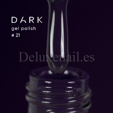 Gel Polish 021 DARK, esmalte semipermanente violeta muy oscuro, 6 ml