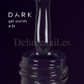 Gel Polish 021 DARK, esmalte semipermanente violeta muy oscuro, 6 ml