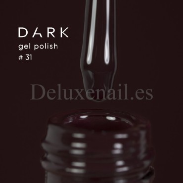 Gel Polish 031 DARK, esmalte semipermanente marrón berenjena oscuro, 6 ml