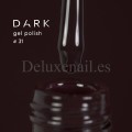Gel Polish 031 DARK, esmalte semipermanente marrón berenjena oscuro, 6 ml