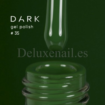 Gel Polish 035 DARK, esmalte semipermanente verde botella, 6 ml