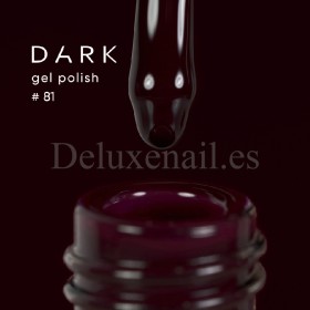 Gel Polish 081 DARK, esmalte semipermanente burdeos muy oscuro, 6 ml