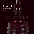 Gel Polish 081 DARK, esmalte semipermanente burdeos muy oscuro, 6 ml