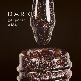 Gel Polish 164 DARK, esmalte semipermanente marrón con microbrillo, 6 ml