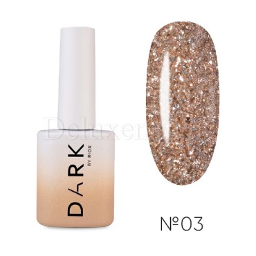 Gel Polish Flash 03 DARK, esmalte reflectante dorado, 10 ml