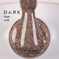 Gel Polish Flash 03 DARK, esmalte reflectante dorado, 10 ml