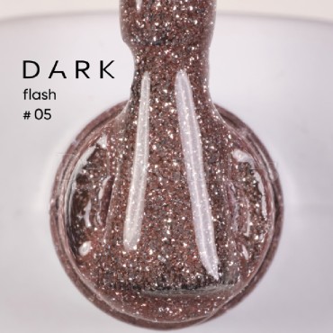 Gel Polish Flash 05 DARK, esmalte reflectante beige rosado, 10 ml