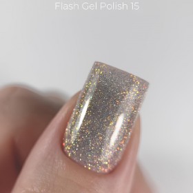 Esmalte Reflectante Flash 15 Dark, Plata, 10 ml