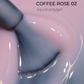 Liquid Polygel Coffee Rose 02 DE LA RO, polygel líquido de color violeta claro, 15 ml