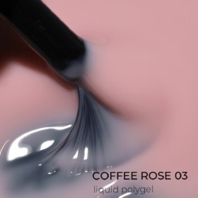 Liquid Polygel Coffee Rose 03 DE LA RO, polygel líquido de color rosa claro, 15 ml
