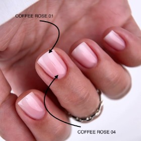 Liquid Polygel Coffee Rose 04 DE LA RO, polygel líquido de color rosa, 15 ml