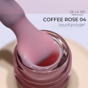 Liquid Polygel Coffee Rose 04 DE LA RO, polygel líquido de color rosa, 15 ml