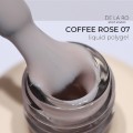Liquid Polygel Coffee Rose 07 DE LA RO, polygel líquido de color beige nude, 15 ml