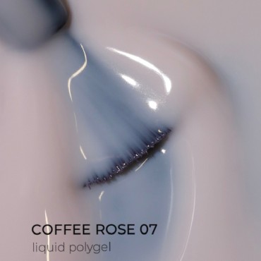 Liquid Polygel Coffee Rose 07 DE LA RO, polygel líquido de color nude, 15 ml