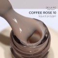Liquid Polygel Coffee Rose 10 DE LA RO, polygel líquido de color café con leche, 15 ml