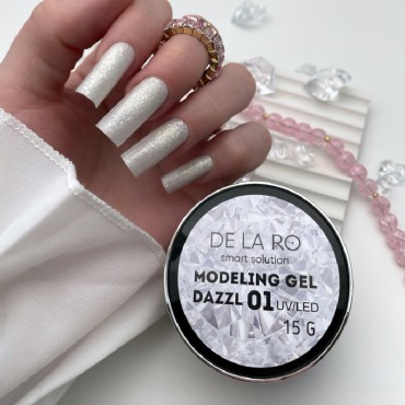 Dazzl Gel 01 DE LA RO, gel constructor de color, 15 gr