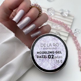 Dazzl Gel 02 DE LA RO, gel constructor de color, 15 gr