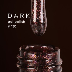 Gel Polish 130 DARK, esmalte semipermanente borgoña oscuro con microbrillo, 6 ml